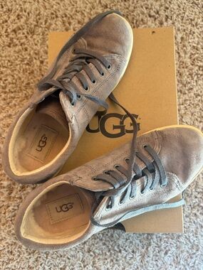 UGG Women’s Light Gray Suede Low-Top Sneakers